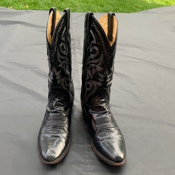 Dan Post Other - DAN POST Men’s Western Cowboy  Black Leather Boots size 10.5